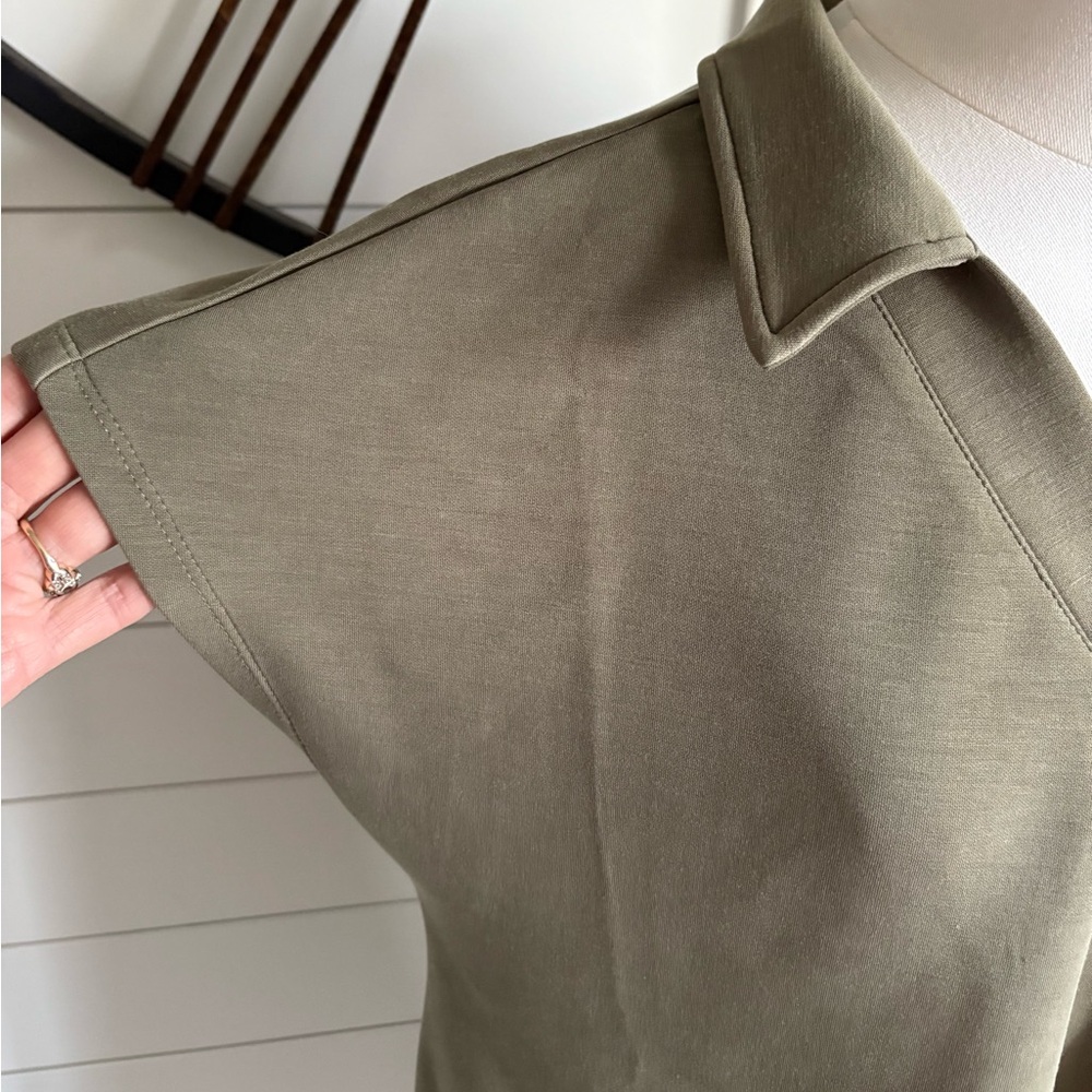 🌷Bye-Buy! Cable & Gauge Sport Dress Soft Olive Color Relaxed-fit Pullover - L - Picture 11 of 14